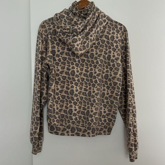 Katie J NYC Leopard Hoodie Sweatshirt XS with Mask Insert - Picture 7 of 8
